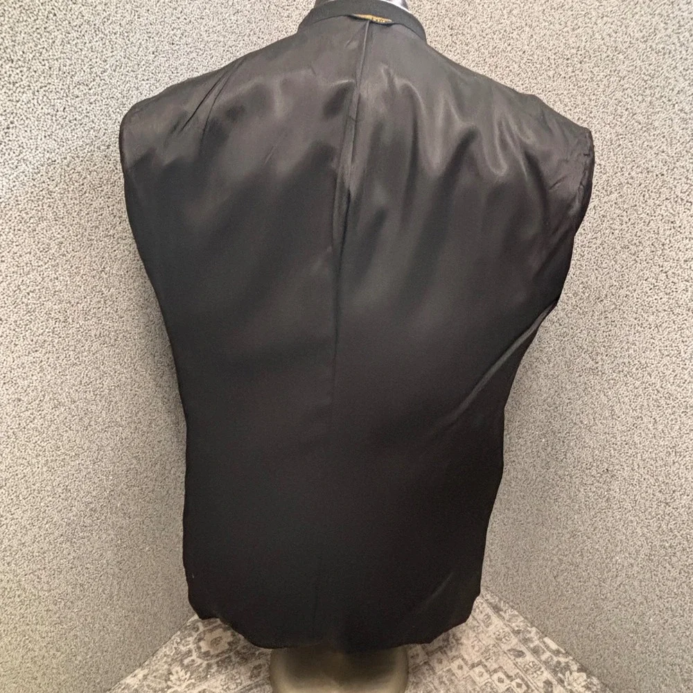 Lord & Taylor Black Double Breasted Blazer 44L Formal Goth VTG Union Jacket